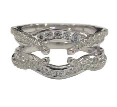 Bbamjewelry Women S 14k White Gold 0 25 Ct Cubic Zirconia Ring Enhancer Wrap Guard Wedding Band Very Kind Of Y Ring Enhancer White Gold Cubic Zirconia Rings