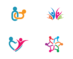 The connection between crime and poverty; Community Colorful Connection Logo Set 1217630 Vector Art At Vecteezy
