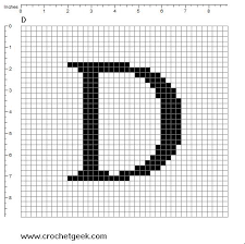 free filet crochet charts and patterns letter d filet