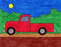 Draw a truck pencil used easy step by step slowly drawing on how to draw a pickup truck, you can pause the video at every step to follow the steps of. How To Draw A Pickup Truck Art Projects For Kids