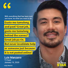 DO WHAT YOU WANT TO DO' Luis Manzano, son of Batangas sixth district  Representative Vilma Santos-Recto reminded netizens