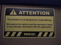 The difficulty of bitcoin mining has increased because of the stronger, heftier asic machines. Cryptocurrency Mining May Void Warranty On Inno3d Gpus Pc Gamer
