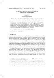 Laws of malaysia act 737 medical device act 2012 arrangement of sections pa rt i preliminary section 1. Pdf Competition Law Enforcement In Malaysia Some Recent Developments