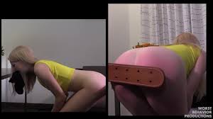 Clueless Blonde Spanked - 50 from the belt 20 from the Prison Strap Pt2 -  oSpank.com