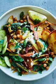Spiced Chickpea Salad With Tahini And Pita Chips Recipe Recipe Nyt Cooking Spiced Chickpeas Recipes