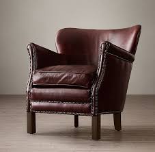 Professor S Leather Chair With Nailheads Leather Chair Chair Teal Chair