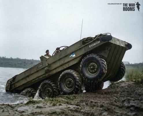 Terrapin amphibious vehicle, October 29, 1944. The Terrapin (officially 4-ton amphibian) was a British-manufactured amphibious transport vehicle used. It was first used in 1944 at Antwerp during the Battle of the Scheldt.