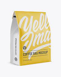 Download Matte Coffee Bag W A Tin Tie Mockup Halfside View In Pouch Mockups On Yellow Images Object Mockups Mockup Free Psd Free Psd Mockups Templates Mockup Psd