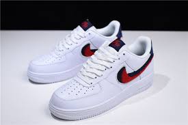 Buy Nike Air Force 1 Low 07 Lv8 Chenille Swoosh White University Red Blue Void 823511 106 White Air Force Ones Nike Air Force Outfit Nike Air Force