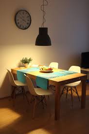 Oak Jysk Table White Chairs Ikea Big Hektar Lamp Wall Clock Kitchen Table Settings Kitchen Stools Ikea Ikea Dining Table Set