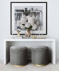Adding a touch of style and glamour, truly above all a statement. Abir Grey Velvet Ottoman Tov Furniture
