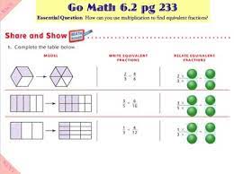 Chapter 5 factors, multiples, and patterns; Go Math Interactive Mimio Lesson 6 2 Generate Equivalent Fractions