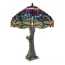 William morris compton floral art nouveau pattern lamp shade. Gurschner Inspired Table Lamp With Female Figure Tiffany Shade