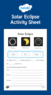 Solar Eclipse Worksheet Solar Eclipse Activity Solar Eclipse Eclipse