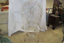 Mini boho peacock chair bench, plant stand, vintage wicker, rattan, doll toy furniture couch sofa, wicker chair, wicker doll chair, small Large White Metal Peacock Garden Chair Propkorn