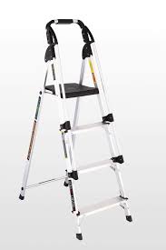 Indalex aluminium step ladder with handrail 2 steps 0.6m. Liberti Aluminium 404 Smart Step Aluminium Platform Ladder W Handrail Silver Amazon In Home Improvement