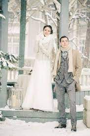 Your Groom Will Be Happy To Wear A Scarf And A Coat For Taking Outdoor Shots Winter Wedding Attire Snowy Wedding Winter Wedding Coat