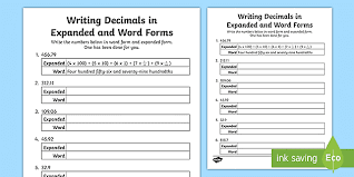 expanded and standard form 4th grade math teacher resource