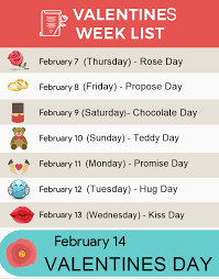 Valentines Week List 2021 Date List Complete List 7 To 14 February Eet It's the month of valentines and 14th february is valentine's day. valentines week list 2021 date list
