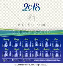Wall Calendar 2018 Year Copy Space Atop