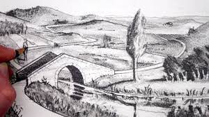 • includes information on materials, techniques, and styles • explains the core fundamentals of perspective. How To Draw A Landscape Pencil Drawing Narrated Youtube