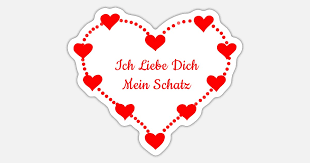 Ich Liebe Dich Mein Schatz' Sticker | Spreadshirt