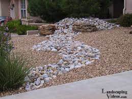 Southwest Front Yard Dry River Idea This Is A Simple Way To Do A Water Wise Or Xeric Cover In 2021 Xeriscape Front Yard Southwest Landscaping Landscaping With Rocks