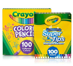 100 Super Tips Markers 100 Colored Pencils Crayola Com Crayola