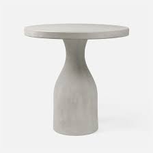 24 l celinda concrete cube coffee table materials dark grey colors artisan made. Outdoor Concrete Pedestal Bar Table Mecox Gardens