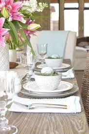 Casual Elegant Easter Table Scape Zdesign At Home Easter Table Decorations Easter Table Easter Colors