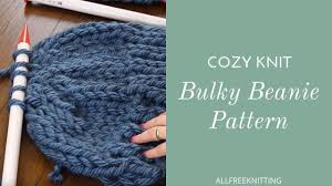 Cozy Bulky Hat Knitting Pattern Youtube