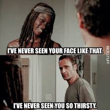 The Walking Dead Rick Grimes Michonne Richonne The Walking Dead Tv Fear The Walking Dead Walking Dead Funny Meme