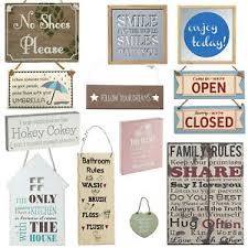 vintage signs. wall plaques hanging