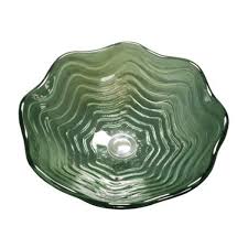 green pearl shell design glass
