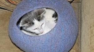 Whether they know it or not, cat people constantly try to prove to their felines that they, too, can make something out of. How To Make A Wet Felted Cat Kitten Cave A Free Tutorial Feltmagnet Crafts