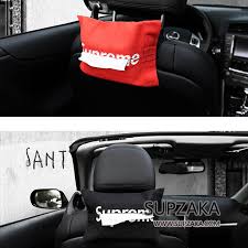 supreme 車用ティッシュケース シュプリーム ティッシュボックス カー用品 ティッシュカバー おしゃれ 軽量 車内 天井 後部座席 車用アクセサリー おしゃれな車 車 ティッシュケース