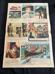 F18p PRINCE VALIANT by Harold Foster Sunday Full Page Strip February 21,  1965