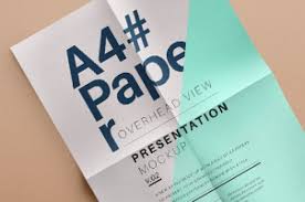 A New Psd Overhead A4 Mock Up With Attractive Fold Creases For Added Depth Use The Smart Layer To Showcase Your Stationery Mockup