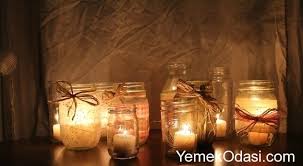 Eski fincanlar, harika görünüyor değil mi? El Yapimi Ilginc Mumluklar Yemek Odasi