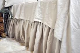 • all sizes are 15 deep. Linen Bedskirt Dust Ruffle In Full Queen King Ruffled Bed Etsy