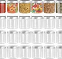 ZOAJU 24 Pack (12oz/350ml) Empty Plastic Candy Jars with ...