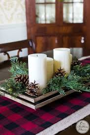 No Sew Buffalo Plaid Table Runner Christmas Table Decorations Diy Christmas Table Christmas Centerpieces
