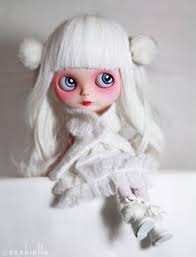custom white Blythe doll