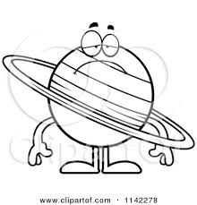 We hope this pictures will give you some good ideas for your project, you. Cartoon Clipart Of A Black And White Sad Planet Saturn Vector Outlined Coloring Page By Cory Thoman 1142278