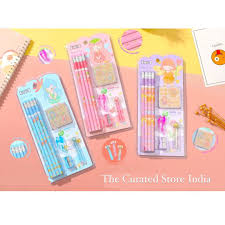 ست مداد با تراش، پاک کن مدل XXX-2761 صورتی – هوم سنتر کیشاپلند