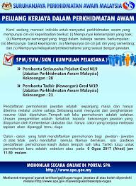 Jawatan kosong latihan separa perubatan spa 2017. Iklan Peluang Kerjaya Dalam Perkhidmatan Suruhanjaya Perkhidmatan Awam Malaysia Spa Facebook