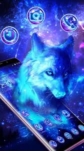 Puede descargar galaxia lobo fondos de pantalla vivos apk para android ahora mismo. Neon Blue Galaxy Wolf Theme For Android Apk Download