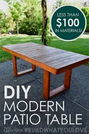 West Elm Inspired Diy Patio Table Diy Patio Patio Table Patio Chairs In 2020 Bakcyard Patio Diy Patio Diy Patio Table