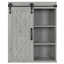 White wall storage cabinet with doors. Kate And Laurel Cates Decorative Wood Wall Storage Cabinet With Sliding Barn Door Bed Bath Beyond