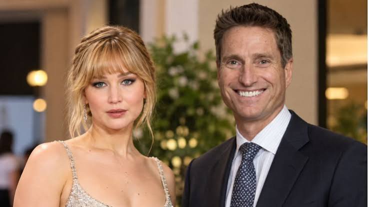 Jennifer Lawrence and Jim Taiclet